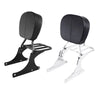 Harley Softail Chrome/Black Sissy Bar Backrest Luggage Rack (1984-2005)