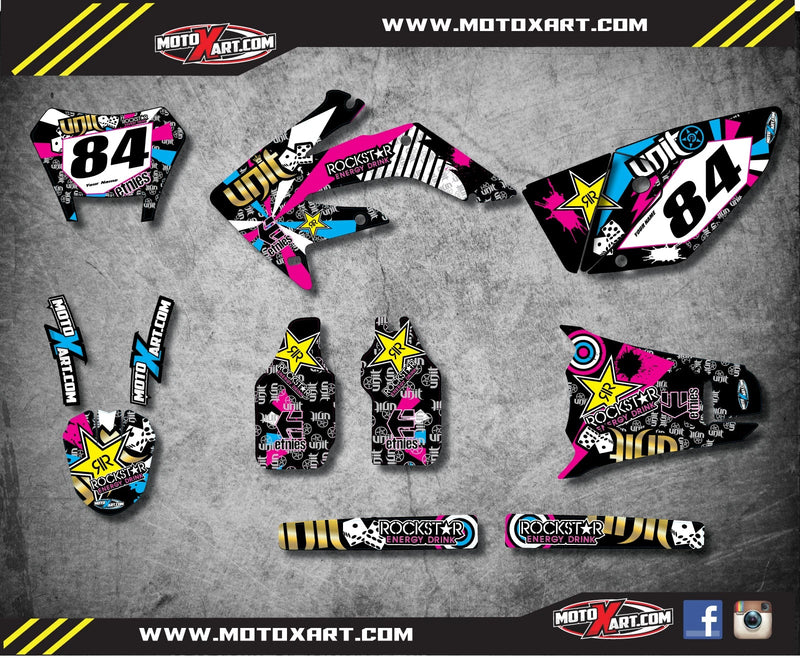 Honda CRF 250X Decals Stickers Custom Graphic Kit RUSH Style (2004-2016)