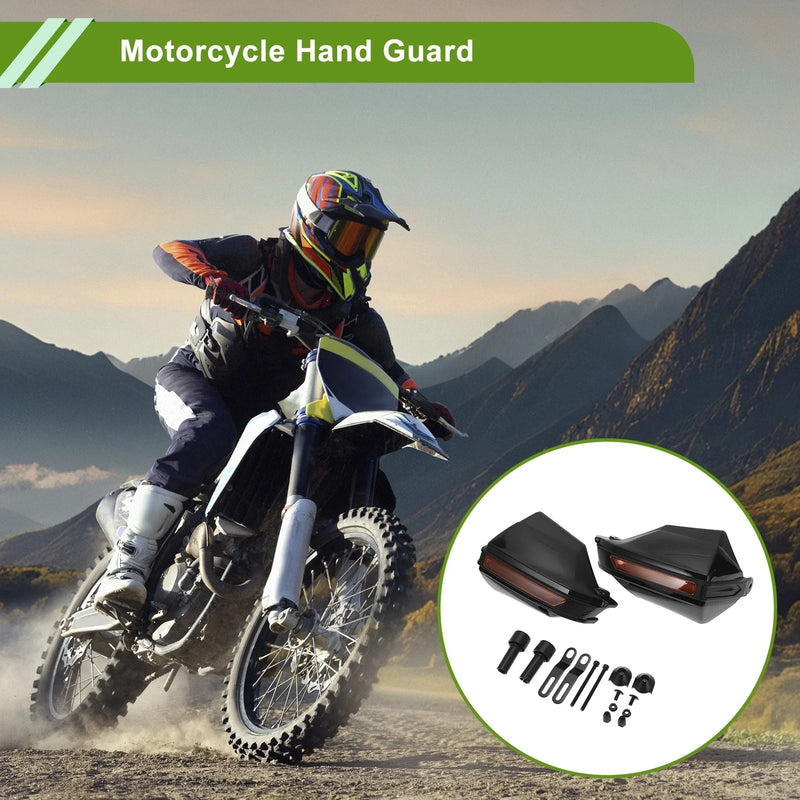 Motorcycles Set Universal Hand Guard Knuckle Protector Black PC Plastic