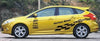 Car Styling Stickers Waterproof 161cm Black Lattice Vinyl Decals