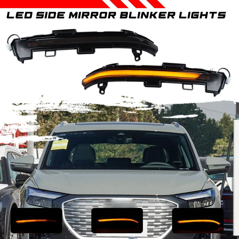 Audi Skoda LED Sequential Turn Signal Lamp Side Wing Mirror Light Blinker