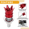 Universal Motorcycle M6 / 40mm / License Plate Screws Cover Red Aluminum Alloy 4 Pcs