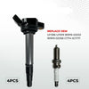 Scion Toyota Corolla Matrix 4 x Ignition Coils & Spark Plugs (2003-2013)
