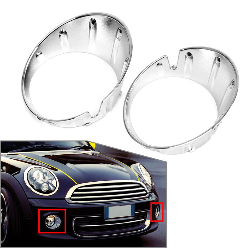 BMW Mini Cooper R56 Front Fog Light Trim Ring Covers (2009-2013)