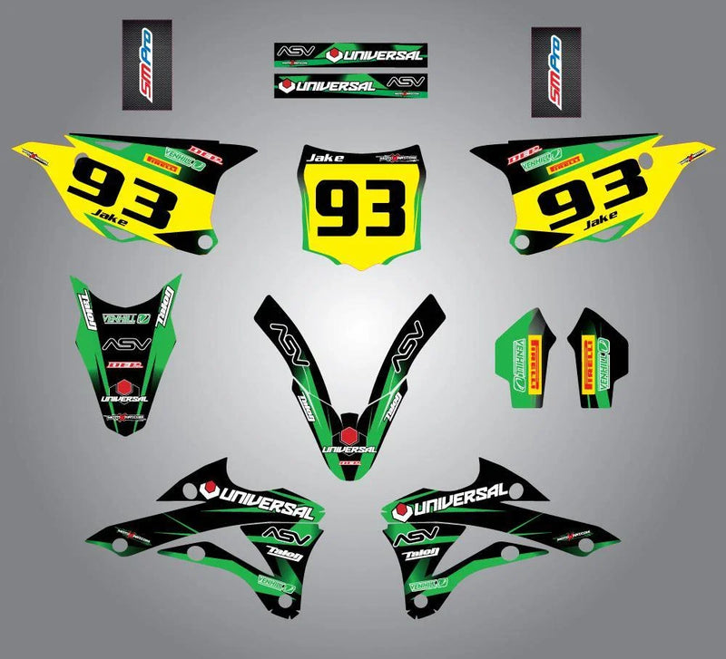 Kawasaki KX 85 (2014-2019) Thunder Style Stickers Custom Graphics Full Kit