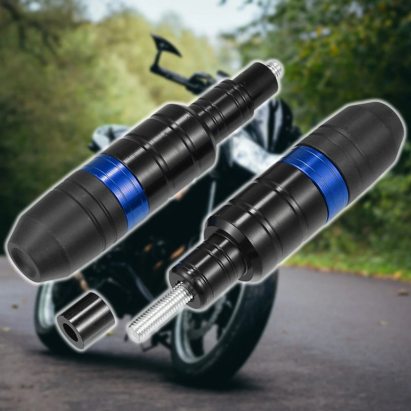 Honda Frame Slider Exhaust Anti Crash Protector, Blue, 2 x