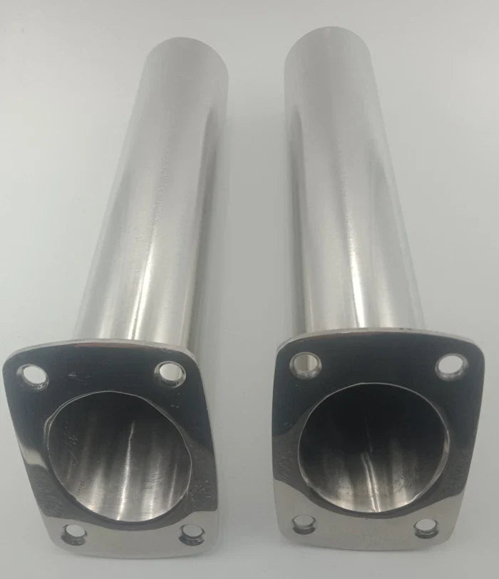 30° Fishing Rod Holder x 2 Stainless Steel Flush Mount Polished