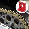 Motorcycle 4pcs 12mm Dia Hole Chain Adjuster Block Tensioners Red Metal