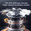 100000RPM Handheld Turbo Fan Blower with LED Light and 6 Speeds