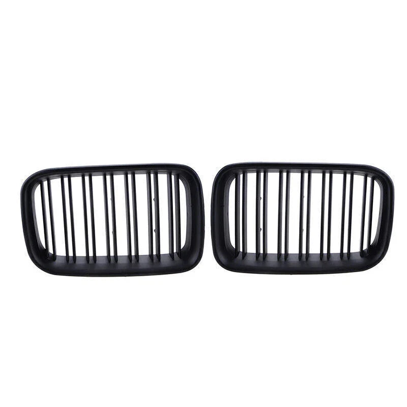 BMW E36 3 Series Sedan Matte Black Front Kidney Grilles (1992-1997)