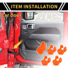 Jeep Wrangler JL JLU (2018-2024) - Orange Door Limiting Cover Trim