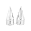 Harley Dyna Sportster 2 x Silver 29mm Front Axle Nut Covers (2004-2023)