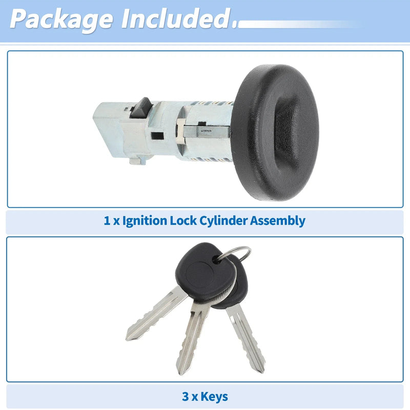 Chevy Silverado 1500 Ignition Lock Cylinder w/ 3 Key (2007-2013)
