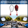 Motorcycle Aluminum Alloy Black Red M8/M10 Rear View Mirror Handlebar