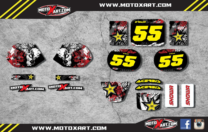 Honda QR 50 - GRAFFITI Style Decals Custom Graphic Kit (All Years)