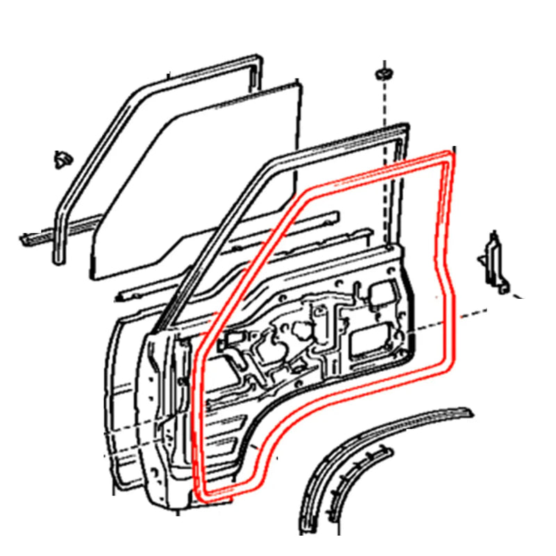 Toyota Hiace Van 1982-2007 Front Door Weatherstrips