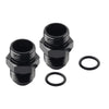 Black Aluminum AN8 Flare to 10AN ORB Male Fitting Adapter w/ O-Rings