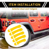 Jeep Gladiator JT (2020-2021) - 1 Set Yellow Door Tailgate Handle Cover