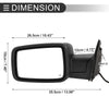 Dodge Ram 1500 with Turn Signal Lights Silver Tone Tow Mirrors (2009-2018)