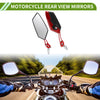 Motorcycle Rear View Mirror Polygonal Shape Black Red Aluminum Alloy