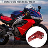 Rectangular Slot Aluminum Alloy Motorcycle Hanging Hook 1 Set Red 61mm