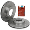 Prado GRJ KDJ KZJ120 RZJ120 2 x Front Slotted Disc Rotor+Brake Pads