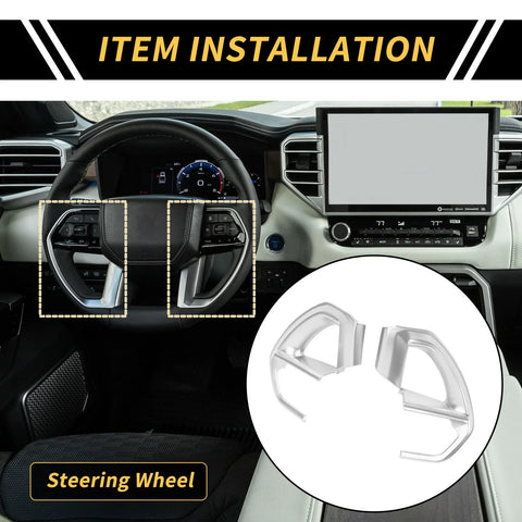 Toyota Tundra Steering Wheel Cover Trims Decor Sticker 1 Pair (2022–2024)
