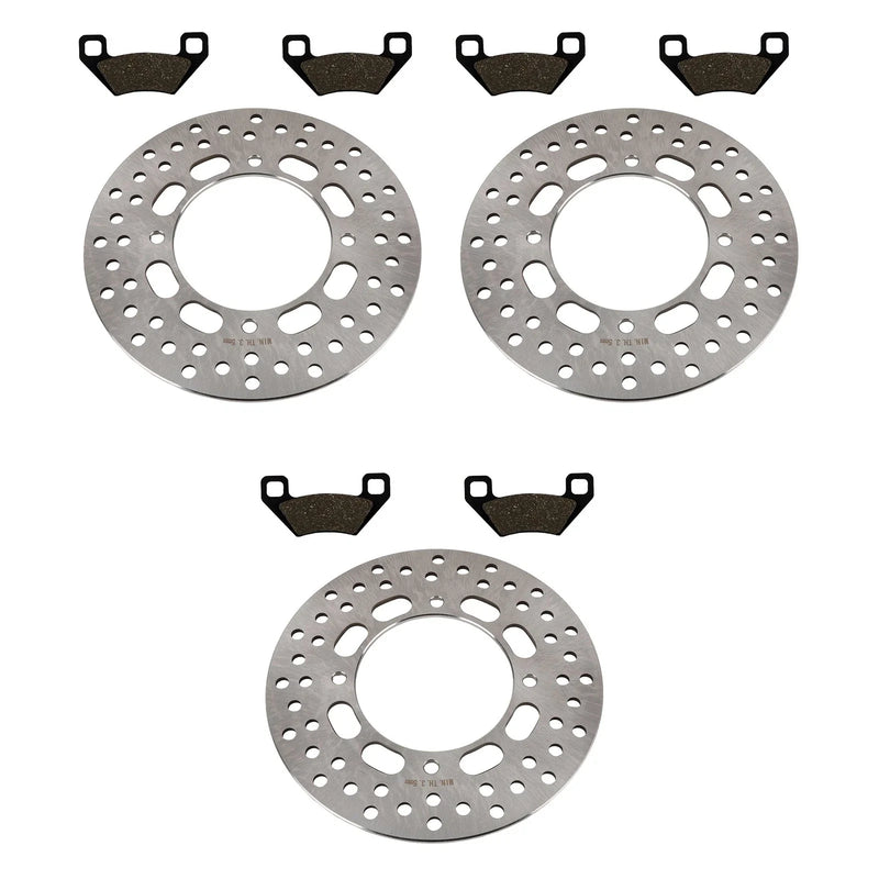 Arctic Cat 366 2 x Front & Rear Brake Rotors & Semi-Metallic Pads (2008–2011)