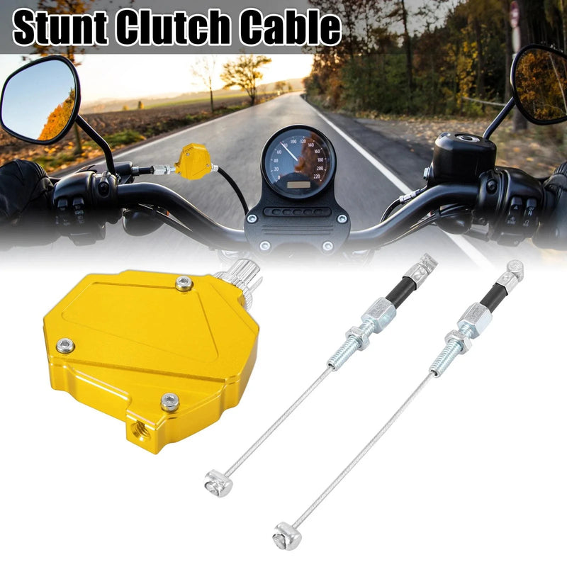 Motorcycle Stunt Clutch Easy Pull Cable Clutch Economizer System Gold Tone