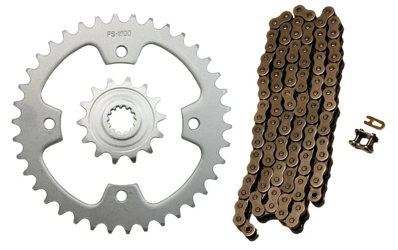 Kawasaki KFX450R Natural 520x94 O-Ring Chain & 14/38 Sprockets (2008–2014)