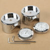 Harley Cruiser Handlebar Dial Clock Thermometer 7/8'' 1''