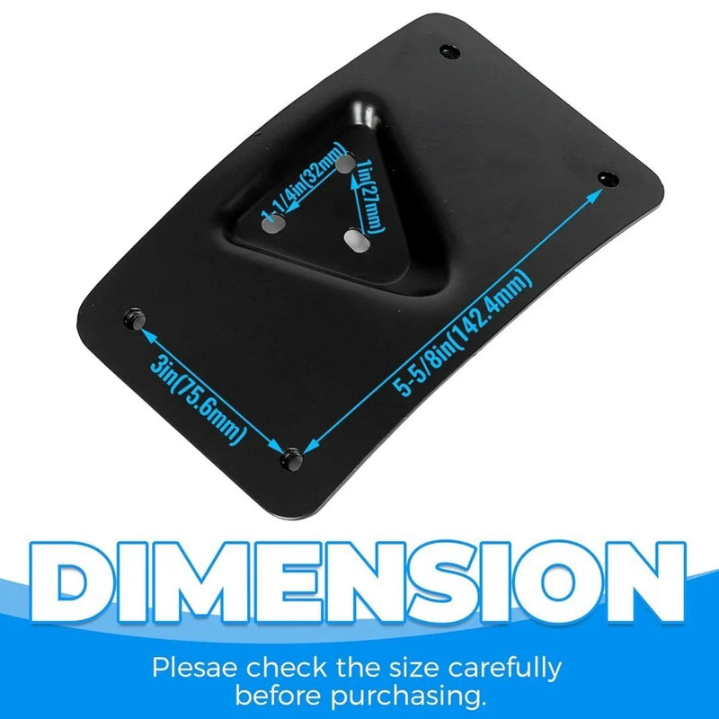 Harley Dyna FXD Sportster Black Curved Laydown License Plate Mount Bracket (2006-2023)