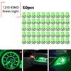 Pinball Machine 50Pc Green 6V T10 1210 4SMD W5W 501 194 168 LED Light Bulbs
