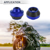 2 x 15mm Aluminum Alloy Plastic Motorcycle Slider Frame Blue