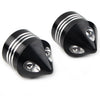 Harley Electra Glide Sportster 2 x Black Thick Front Axle Nut Covers (2000-2023)