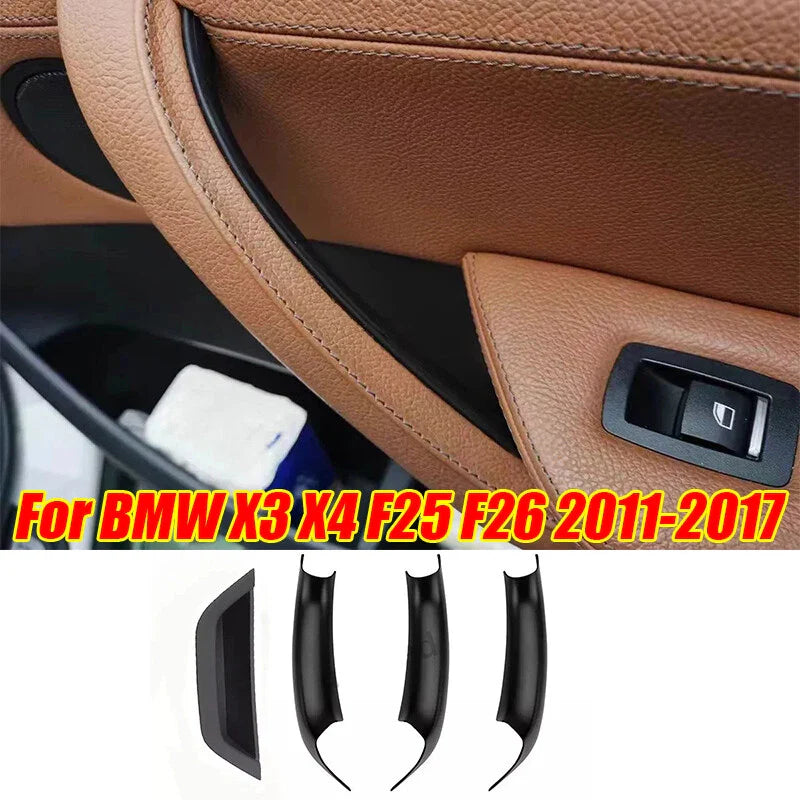 BMW X3 X4 Black Inner Handle Interior Door Panel Pull Cover (2011–2017)