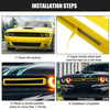 Dodge Challenger 2015-2022 Yellow Front Grill Mesh Grille Inserts