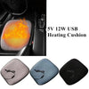 12W 5V USB Car Heating Cushion Seat Heater Winter Warmer x1