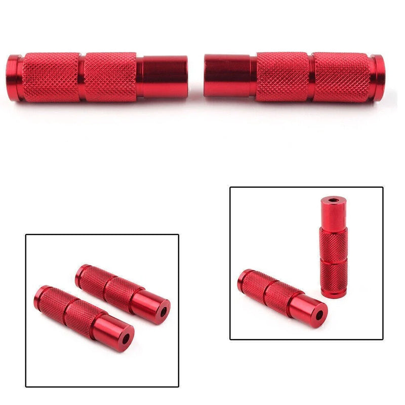 Racing Red Universal Motorcycle Bike Foot Pegs Rear Set Pedals