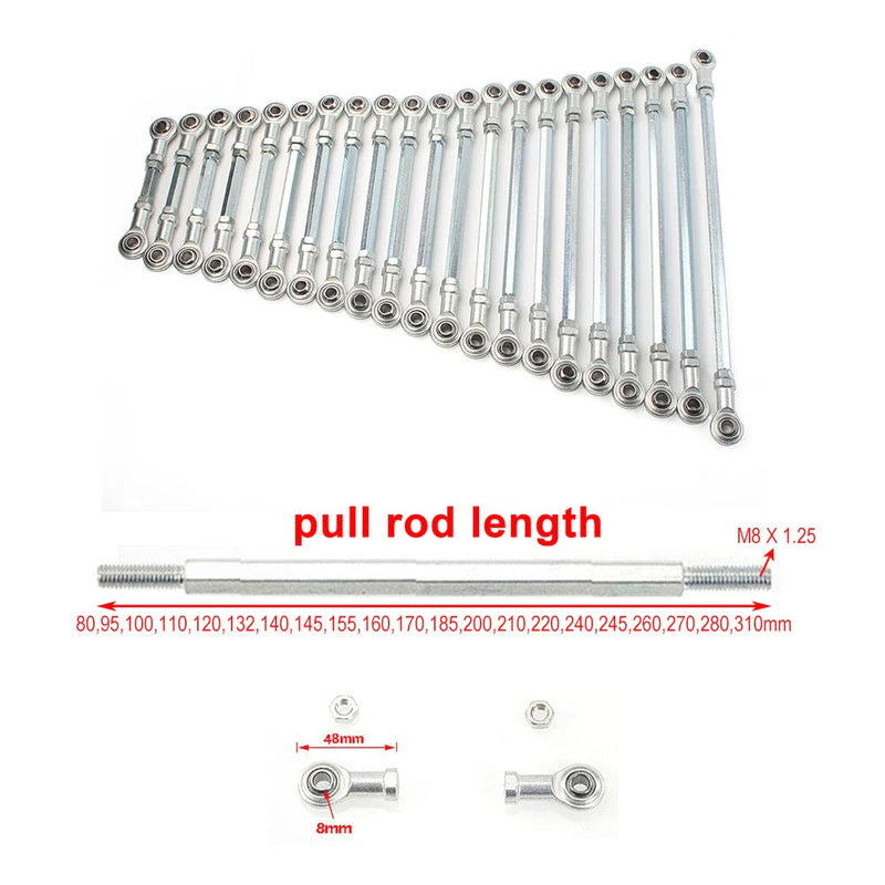 ATV Go Kart Buggy Quad Dirt Pit Bike 185mm M8 Ball Joiner Bolt Tie Rod