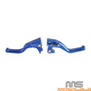 Harley Sportster 3 Finger 5.3'' Brake & Clutch Levers  Blue (2007-2023)