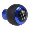 Car Manual Shifter with 3 Adapters Blue Round 5 Speed Gear Shift Knob