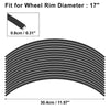 Motorcycle Car Bike 16 x Wheel Rim Sticker Stripe Reflector Black