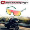 1 x Pcs Motorcycle Riding Goggles Red White Green Frame Cycling Sunglasses