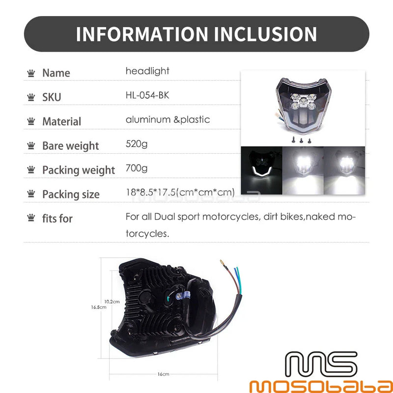 Honda CRF150, EXC300, Enduro-R, 690 LED Headlight (No Year Specified)
