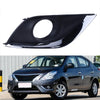 Nissan Versa Chrome Front Bumper Fog Light Bezel Covers (2015-2018)