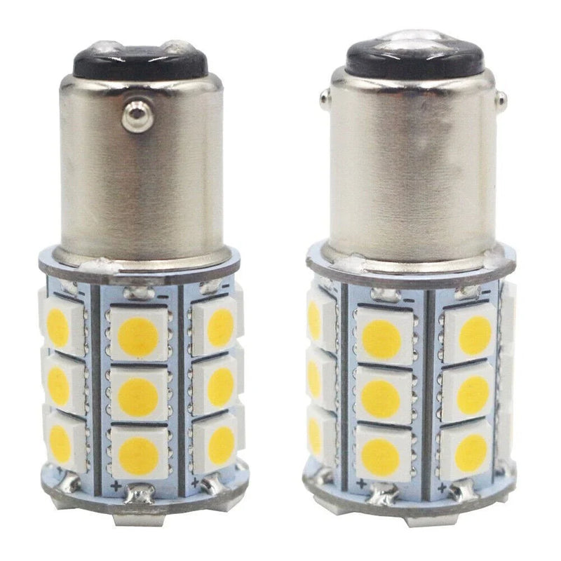 Marine Boat 2 x 27SMD BA15D Red LED Light Bulbs (1004, 1076, 1142)