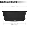 Hyundai Palisade 2020-2024 Gloss Black Retractable Cargo Cover