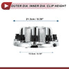 Chevrolet Silverado 2500 Wheel Center Caps Chrome Silver Tone Plastic