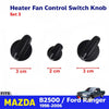 Heater Fan Control Switch Knob Set Fits Mazda B2500 Ford Courier PE/PG 1998-2005